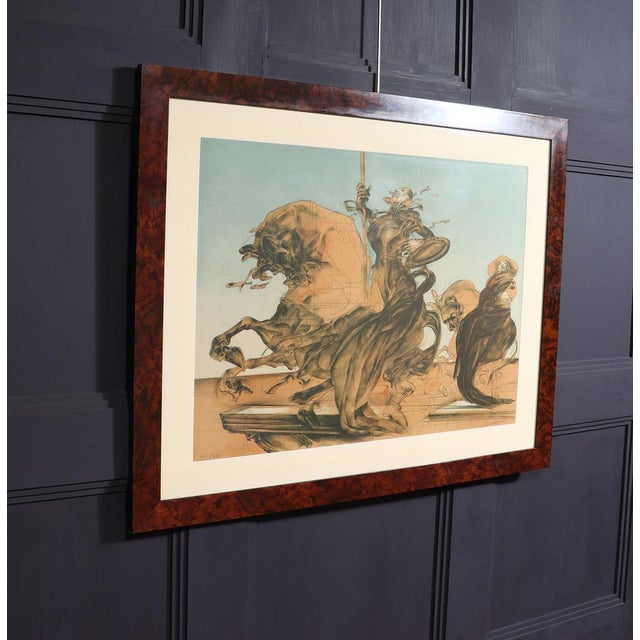 Claude Weisbuch, Surrealist Scene, 1972, Lithograph, Framed For Sale - Image 7 of 17