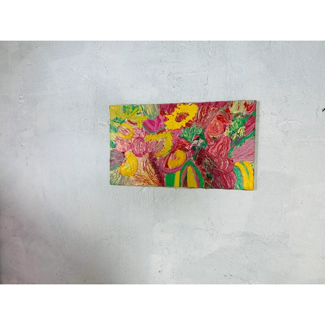 Vintage Oil on Canvas Textured Painting For Sale In Charleston - Image 6 of 7