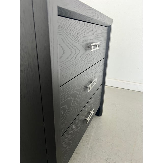 Black Mitchell Gold Bob Williams Malibu 3 Drawer Small Side Table For Sale - Image 8 of 10