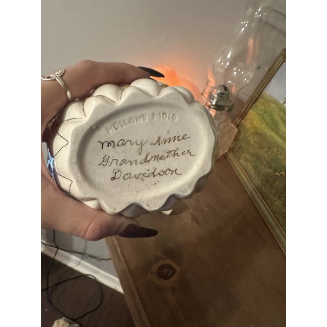 1970s Tufted Ceramic Vanity Vase With Top For Sale In Atlanta - Image 6 of 7