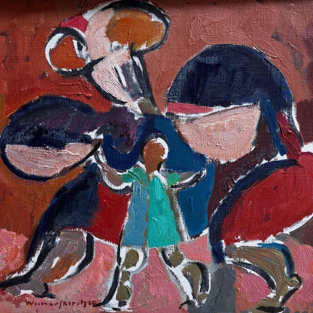 Abstract 1970s Robert Weimerskirch Painting, Framed For Sale - Image 3 of 5