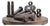 Mid 20th Century Set of 16 Industrial Oversized Iron Nuts Bolts and Link Plates For Sale
