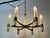 1960s Vintage Mid 20th Century Modern C1960s Molded Ice Glass and Brass Chandelier in the Style of Seguso For Sale - Image 5 of 12