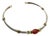 Mid 20th Century Taxco Sterling Silver Carnelian Cable Twist Choker Necklace For Sale