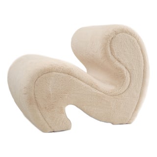 1990s Midcentury Italian Inspired Serpentine Occasional Chair For Sale