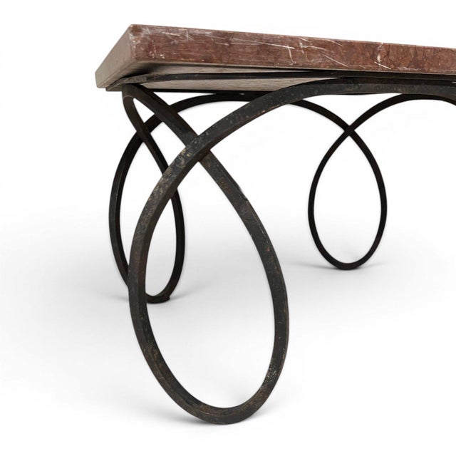 French Early 20th Century French Coffee Table With Marble Top For Sale - Image 3 of 5