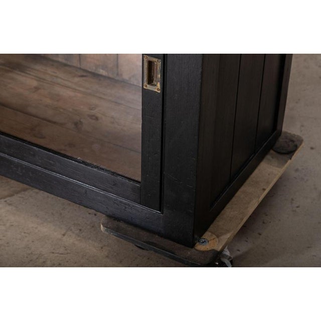Large English Ebonised Pine Housekeepers Cabinet, 1880 For Sale - Image 11 of 18