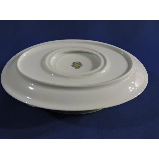 Ceramic Early 20th Century Noritake Morimura Bro's Japanese Porcelain Echinacea & Rose Gravy Boat With Attached Underplate For Sale - Image 7 of 8