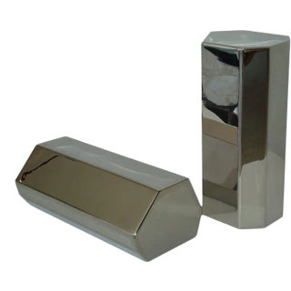 French Architect and Artist Arik Levy Polished Stainless Steel Log Sculptures For Sale