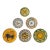 Set of 6 Italian Decorative Italian Wall Plates – Made for Cottura For Sale