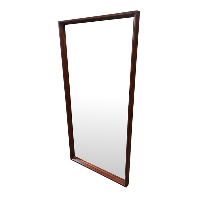 1970s Dyrlund Danish Modern Rosewood Wall Mirror, Made in Denmark For Sale