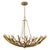 Metal Regina Andrew River Reed Basin Chandelier, Antique Gold Leaf For Sale - Image 7 of 7