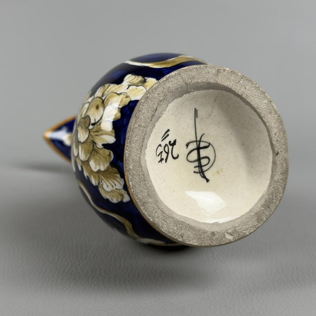 Sesto Fiorentino Majolica Amphora Vase from Carraresi & Schmid, 1940s For Sale - Image 6 of 14