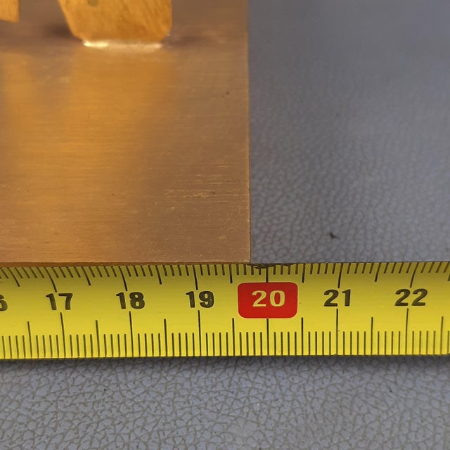 Modernist Dancing Woman in Brass by Giubak, 1970 For Sale - Image 16 of 17