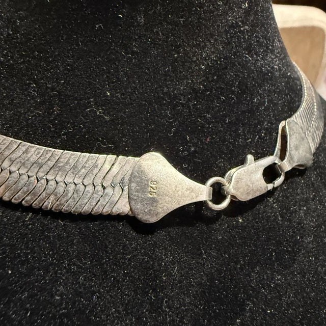 Vintage Sterling .925 Necklace Decorative Chain Collectible Jewelry For Sale - Image 13 of 14