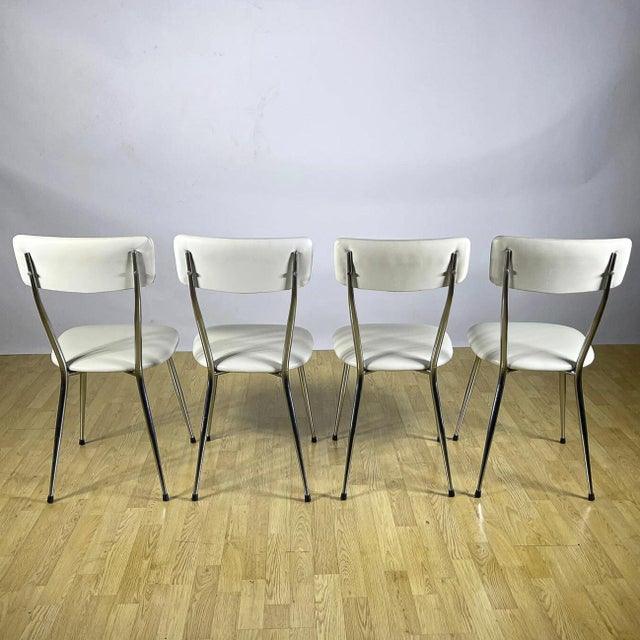 Metal Mid-Century Style Dining Chairs, Set of 4 For Sale - Image 7 of 18