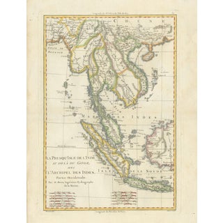 Antique Map of Southeast Asia by Bonne, 1787 For Sale