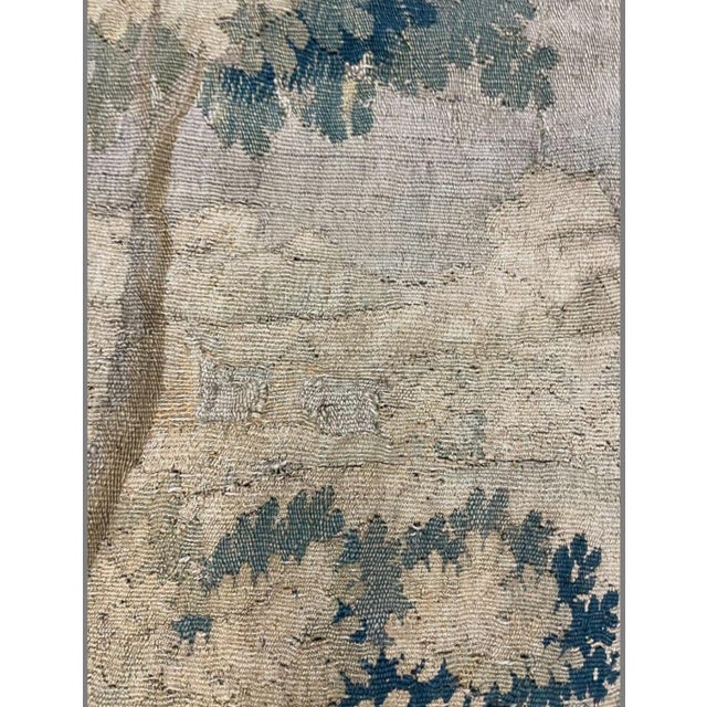 Baroque Large Antique Early 17th Century French Verdure Landscape Tapestry With Birds For Sale - Image 3 of 9