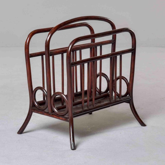 Burnt Umber Thonet Model 33 Bentwood Magazine Rack For Sale - Image 8 of 10