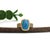Contemporary 3.3ct Sonoran Turquoise Ring With Natural Diamond Accents in Solid 14k Gold, Size 6.75 For Sale - Image 3 of 6