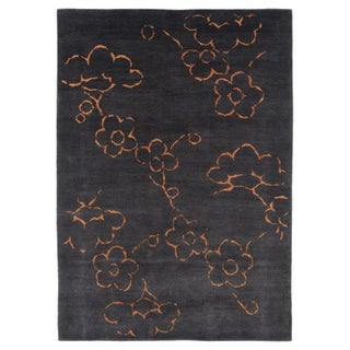 Okoa MO2 Handknotted Rug in Wool and Silk by Kristiina Lassus For Sale