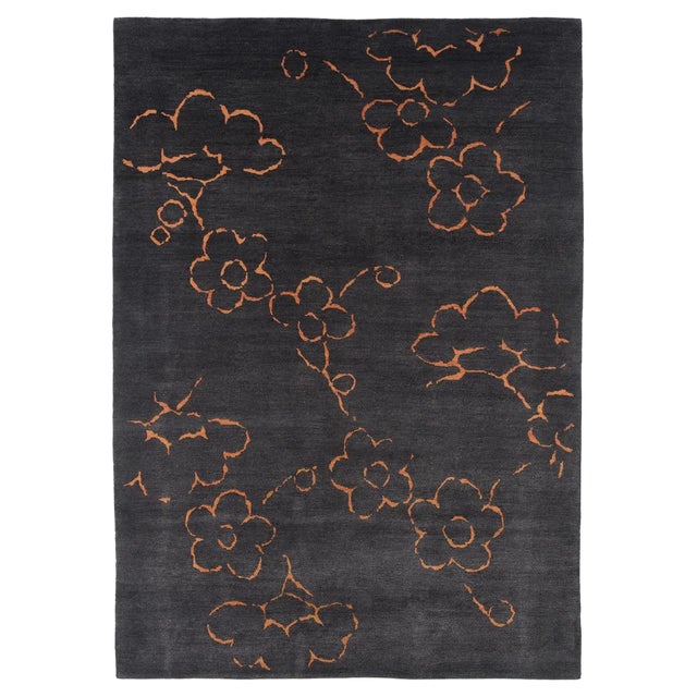 Okoa MO2 Handknotted Rug in Wool and Silk by Kristiina Lassus For Sale