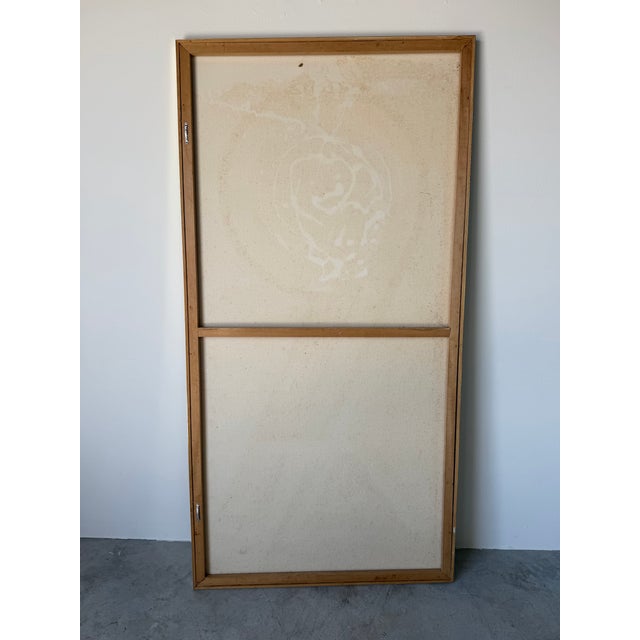 Large- 1980s Frank Stella-Style Mixed Media Geometric Relief Abstract Wall Art- Painting For Sale - Image 12 of 12
