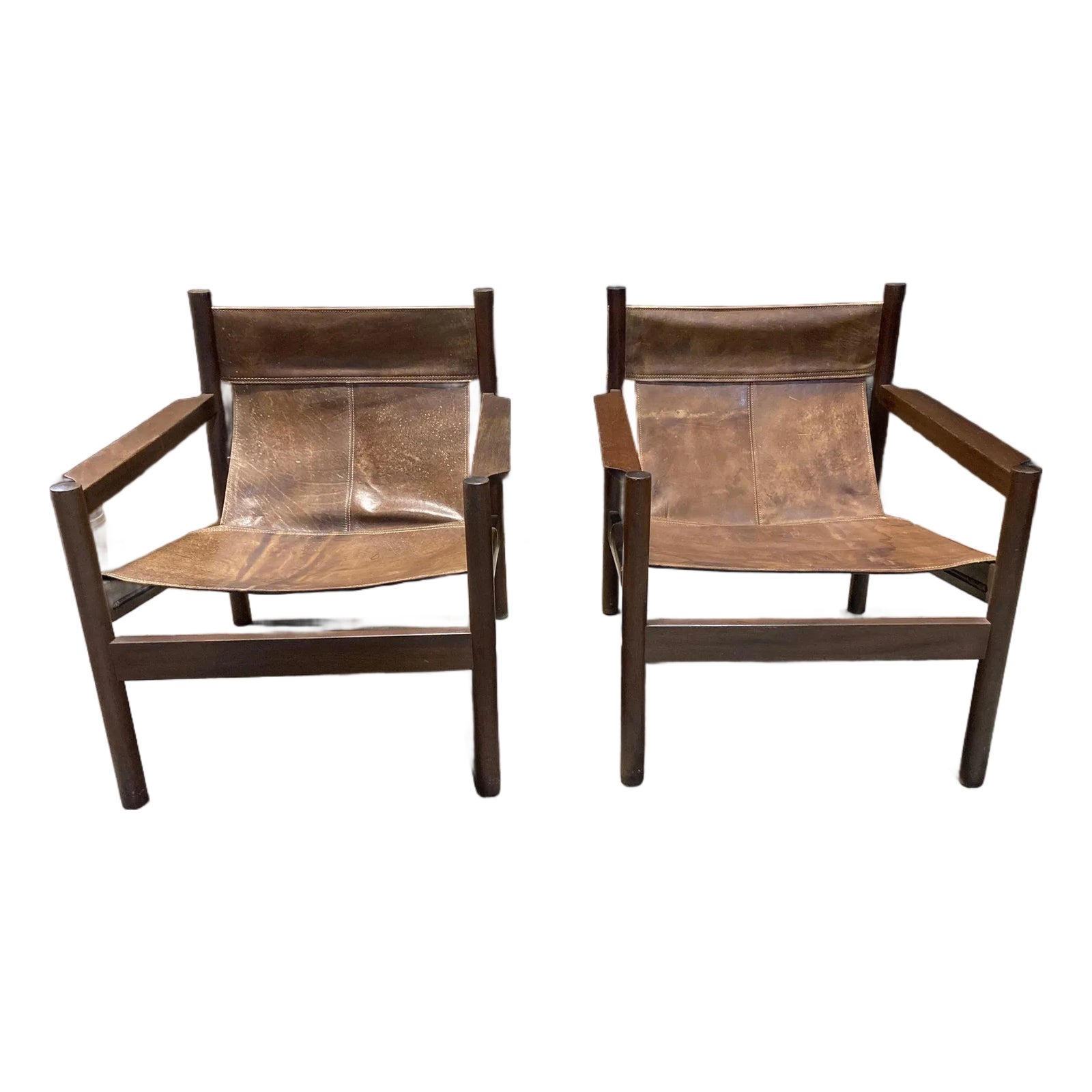 1960s A Pair of Roxinho Armchairs Designed by Michel Arnoult | Chairish