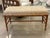 Vintage Faux Bamboo Wood Bench Newly Upholstered Quadrille Fabric For Sale - Image 10 of 11