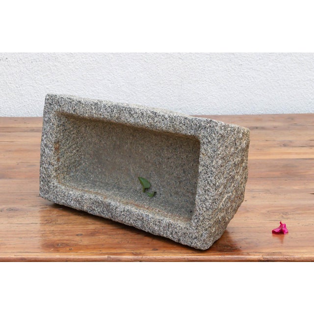 Mid-Century Modern Large Himalayan Stone Grain Basin For Sale - Image 3 of 6
