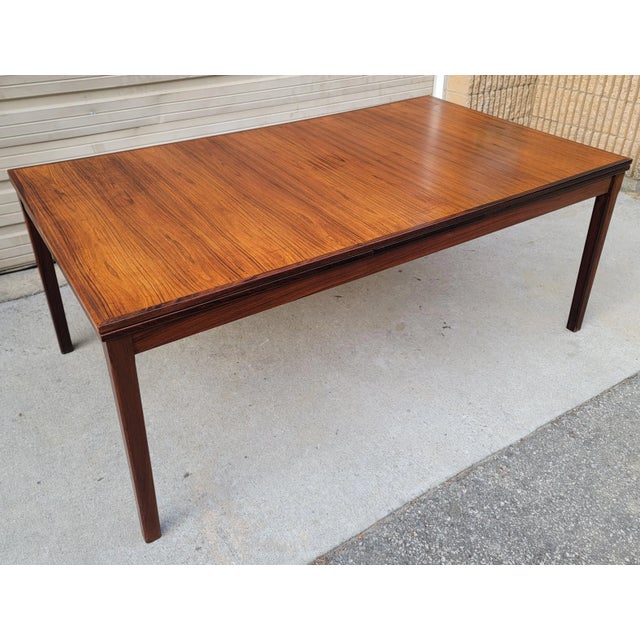 Wood 126" Long Mid 20th Century Arne Vodder for Sigh & Sons Danish Modern Rosewood Extension Dining Table For Sale - Image 7 of 10