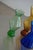 Beautiful Bohemian crystal set, made in the 1970s, in emerald, amber, and sapphire glass. In perfect condition with no...