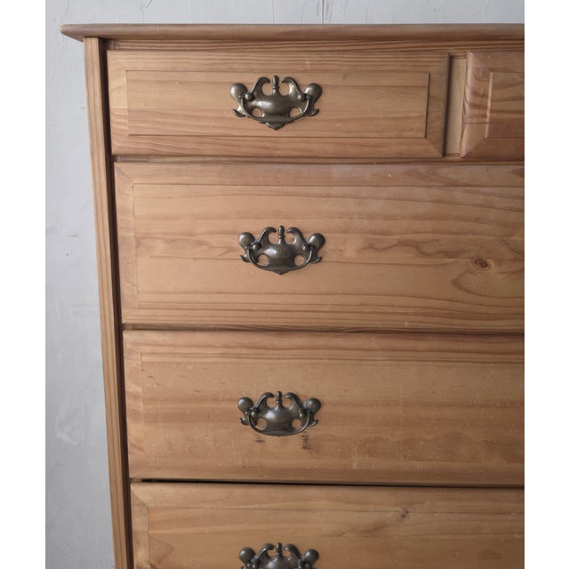 Wood 1980s Large Scale Pine 14 Drawer Dresser For Sale - Image 7 of 7