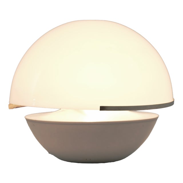 Aluminum Table Lamp with Acrylic Glass Shade, Italy, 1960s For Sale