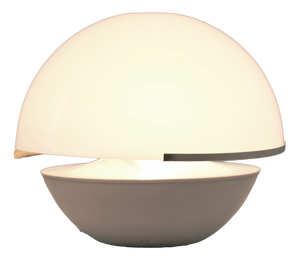 Aluminum Table Lamp with Acrylic Glass Shade, Italy, 1960s