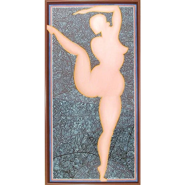 Modern Nude Dancer, Martin Barooshian Oil Painting For Sale - Image 3 of 3