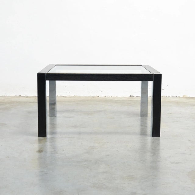 Minimalist Side Table in Chrome and Wood, 1970s For Sale - Image 10 of 18