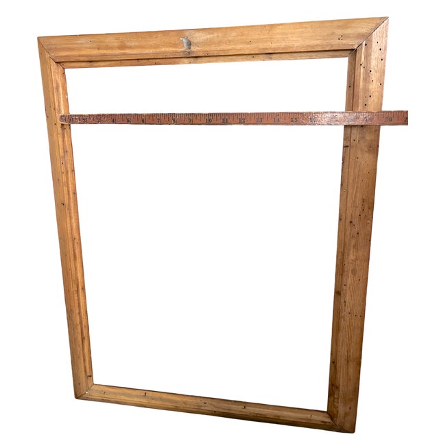 Antique Early 20th Century Wormwood Oak Picture Frame With Original Finish for 18" X 24" Art For Sale - Image 10 of 10
