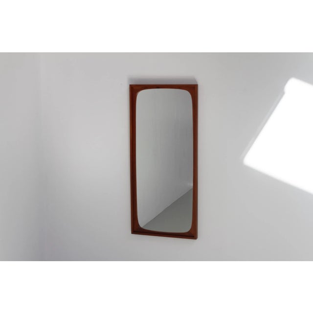 Large Mid-Century Modern Danish Teak Mirror, 1960s For Sale - Image 10 of 18
