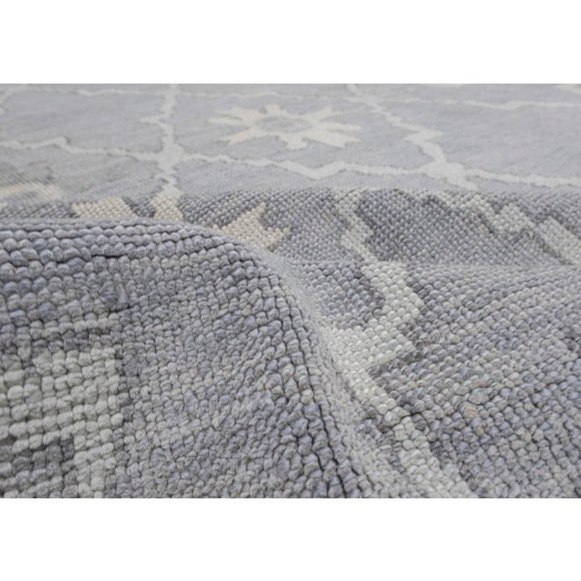 Early 21st Century Turkish Oushak Rug Gray & Cream Handwoven Wool Rug 8'3" X 10'2" For Sale - Image 5 of 8
