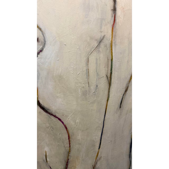 Large Abstract Nude Figurative Mixed-Media Painting in Neutral Tones 38x58”. "Sing to Me" by Michele Zuzalek For Sale In Washington DC - Image 6 of 12