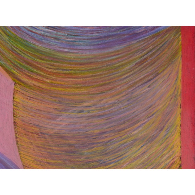 "Untitled #2", Abstract Geometric Vertical Pastel With Purple & Green by Renee Harwin For Sale In Monterey, CA - Image 6 of 9