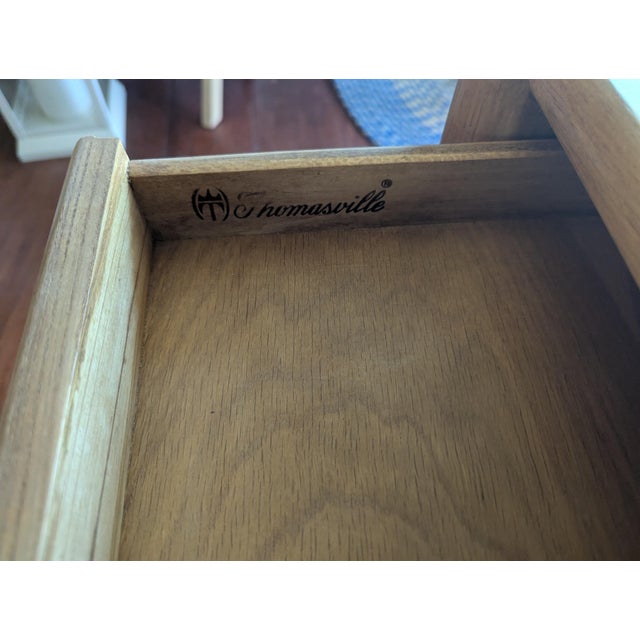 Thomasville 1980s Thomasville Light Oak - 2 End Tables - Living Room For Sale - Image 4 of 9