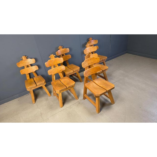 Vintage Brutalist Dining Chairs, 1960s, Set of 6 For Sale - Image 12 of 17