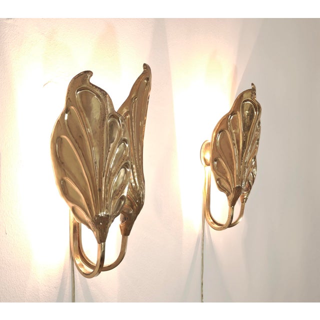 Brass Wall Lamps by Tommaso Barbi for G&G Studio, Italy, 1960s, Set of 2 For Sale - Image 6 of 16