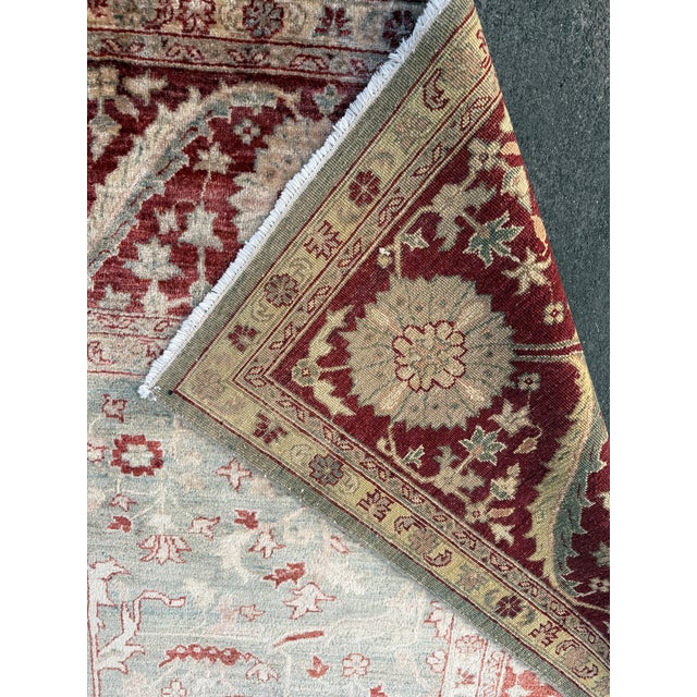 8ft 11in × 12ft2in Vintage Pakistani Hand-Knotted Wool and Silk Area Rug For Sale - Image 10 of 15