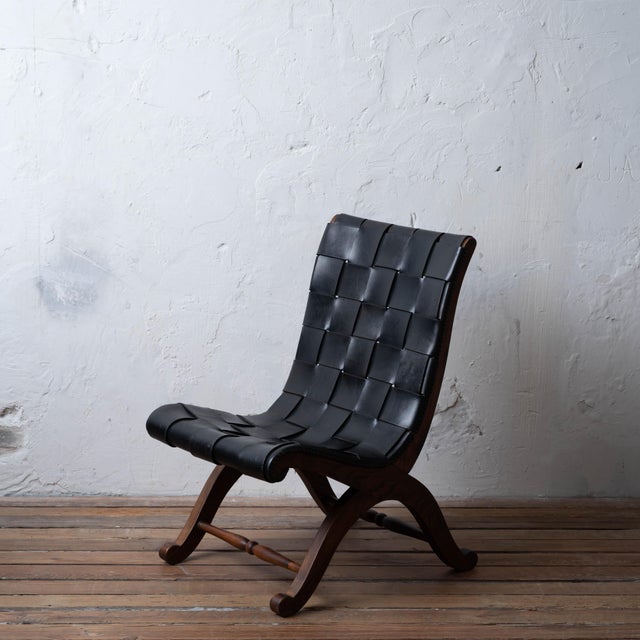 Mid-Century Modern Pierre Lottier Leather Lounge Chair, 1960s For Sale - Image 3 of 18