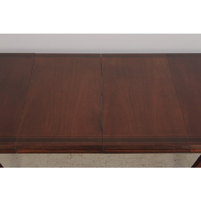 Banded Border Mahogany Dining Room Table For Sale - Image 14 of 18