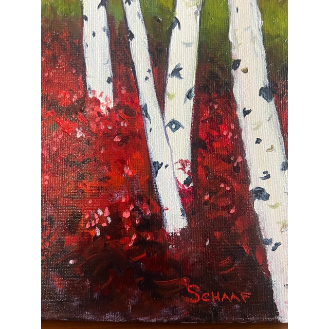 White Whispers of the Birch Forest | Original Oil Painting For Sale - Image 8 of 10