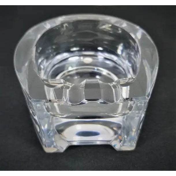 1970s French Crystal Horseshoe Shaped Ashtray, Made in France For Sale - Image 13 of 13